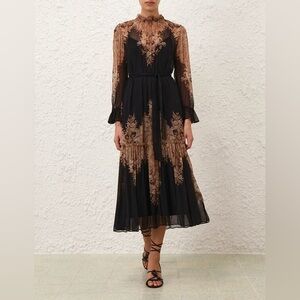 ZIMMERMANN DAWNING TUBULAR MIDI DRESS NWT  AU4/US 12